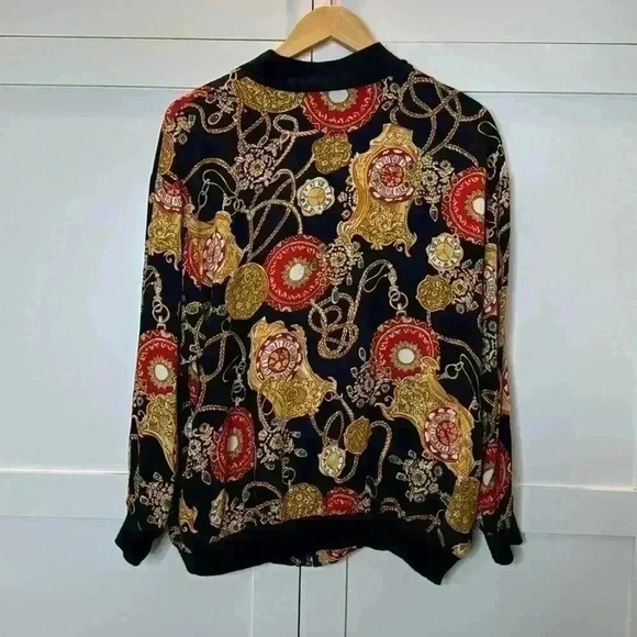 Vintage Bomber Gold Jacket Size: 16 - Picture 12 of 12